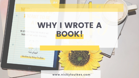 Why I wrote a book BLOG